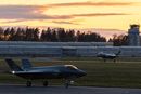 F-35A kampfly landet for første gang på Luftforsvarets base Rygge, 17 september 2019.