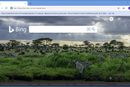 Google Chrome hvor Google-søket er byttet ut med Microsoft Bing.