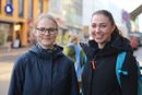 Geofagstudenter Chatrine Gremmertsen og Ingrid Liplass frykter ikke arbeidsløshet når de er ferdige med masteren. 