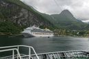 Cruiseskip i Geirangerfjorden.