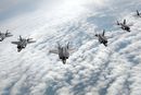 Seks F-35A fra Hill AFB i formasjon overUtah.