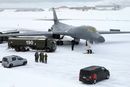 Et B-1B Lancer etter å ha landet på Bodø flystasjon for første gang, 8. mars.