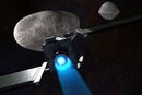 Med sin kraftige NEXT ionemotor vil romfartøyet DART smelle inn i asteroiden med 17,5 ganger lydens hastighet. Hvis den treffer...