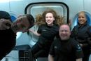 De historiske romturistene om bord i Dragon-kapselen. Fra venstre: Jared Isaacman, Hayley Arceneaux, Chris Sembroski og Sian Proctor.