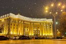 Det ukrainske utenriksdepartementet i Kiev. Dataangrepet førte til at regjeringens nettsider mistet nettforbindelsen. Samtidig skal landets datasystemer ha blitt infisert med skadelig programvare.
