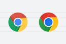 Chrome-logoen har fått et knippe svært subtile oppdateringer. Den til høyre er den nye versjonen.