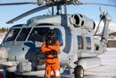 Dansk Sikorsky MH-60R Seahawk på besøk hos Maritim helikopterving på Bardufoss under øvelsen Joint Viking onsdag 13. mars. 