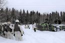 Fra en øvelse tidligere i vinter som ble gjennomført i samarbeid mellom Västernorrlands regemente med Jämtlands fältjägarkår, I21, og BAE Systems Hägglunds i Örnsköldsvik.