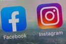 Facebook- og Instagram-apper på mobil.