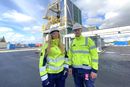 Richard Ougendal (t.h) er teknisk sjef ved den nye hydrogenfabrikken i Øygarden, mens Marita Haugetun Våge er sjef for logistikk og prosjektplanlegging i selskapet som skal eie fabrikken.