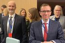 Norges EU-ambassadør Anders Eide og utenriksminister Espen Barth Eide i Brussel nylig. Nå er floken med EØS-midlene løst.