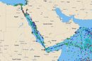 Suezkanalen har redusert trafikken med 39 prosent siden Houthi-opprøreren begynte å angripe sivile skip som seilte gjennom Bab el-Mandeb-stredet ved Jemen sør i Rødehavet . Skip ligger i hopetall og venter nord i Rødehavet og i Aden-bukta.