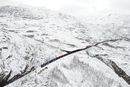 Et godstog som fraktet malm sporet av på Narvik stasjon 12. mars 2023.
