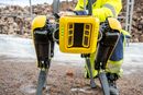 DRAMMEN 20240227
Robot brukes av NCC i bygging og kartlegging av den nye jernbanestasjon og brua i Darmmen.
David Godtfridsson, NCC stikningsleder på Drammen stasjon.
Foto: Arash A. Nejad