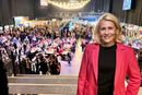 Kristine Dahl Steidel, administrerende direktør i Microsoft Norge, mener det trengs kvinner i mange flere roller i IT-bransjen. Her fotografert under She-konferansen 2024. 