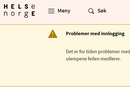Slik ser forsiden til Helsenorge ut mandag formiddag