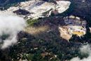 Flyfoto av kvartsbruddene i Spruce Pine i North Carolina tatt fra fly 30. september.