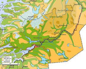 Spådommer Rana Gruber ligger i Dunderlandsdalen 30 km øst for Mo i Rana.