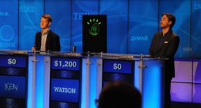 Fra IBM Watsons opptreden i Jeopardy i 2011. <i>Foto: IBM</i>