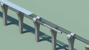 Skisse av Hyperloop-system. <i>Foto: Hyperloop technologies</i>