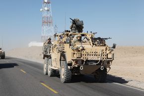 Amerikansk HMT Extenda med britisk og australsk personell, i tillegg til amerikansk, i Afghanistan i 2011. <i>Foto: Supacat</i>