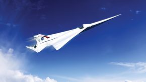Et tidlig designutkast på et supersonisk, men stillegående, passasjerfly. LM har fått oppdraget med å ferdigstille den grunnleggende designen. <i>Foto: Lockheed Martin</i>