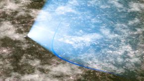 Sjokkbølgene følger flyet og oppleves som overlydssmell for en observatør. <i>Foto: Nasa</i>
