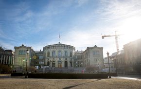 Stortingsbygningen ble åpnet 5. mars 1866. <i>Foto: Bøe, Torstein/ NTB scanpix</i>