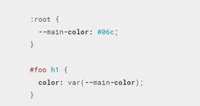 Med CSS Custom Properties kan man i et stilsett definere variabler som kan leses av andre CSS-regler ved å bruke var()-funksjonen. <i>Bilde: Google</i>