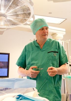 sensor hjerteoperasjon intervensjonssenteret rikshospitalet akselerometer Cardiaccs Inven2 Høgskolen i Vestfold hjerteinfarkt hjertetransplantasjon gris <i>Foto: Jørgen Skjelsbæk</i>