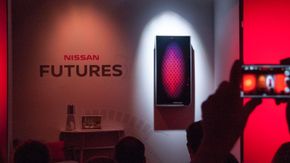 Nissans Xstorage er et eksempel på hvordan elbilbatterer kan gjenbrukes.  <i>Foto: Marius Valle</i>