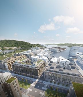 Oslo S Utvikling sier miljøsertifiseringen ikke vil ha noen betydning for salgprisen på boligene, selv om det gir økte kostnader for utbygger. <i>Foto: Utvikling/Blår</i>