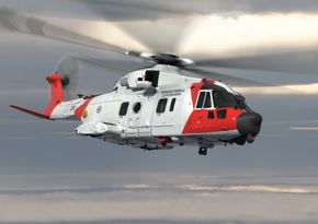 31. mai er det «roll-out» for det første norske AW101-helikopteret med 330-skvadronens farger. <i>Foto: Leondardo-Finmeccanica</i>