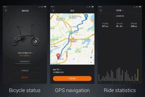 Egen app: Mi Qicycle har bluetooth og kan kobles til smarttelefonen slik at eieren kan sjekke sykkelstatus, antall kjørte kilometer og GPS-navigasjon. <i>Foto: Xiaomi/Iriding</i>