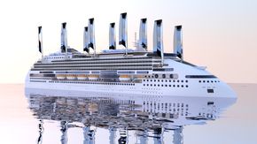 Ecoship skal ha 40 prosent lavere energibruk enn dagens cruiseskip. <i>Foto: Peace Boat</i>
