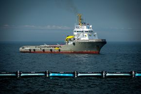 Systemet har alt vært gjennom en rekke tester i Nordsjøen. <i>Bilde:  The Ocean Cleanup</i>