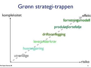 Grønn strategi-trappen: En metode for å gripe muligheter. <i>Foto: Per Espen Stoknes/BI</i>