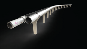 Røret: De fleste Hyperloopkonkurrentene, slik som Transpod, synes Musks ide om å ha solcellepaneler langs rørene som kan gi kraft er svært god. <i>Foto: Transpod</i>