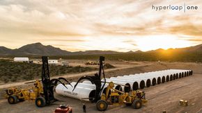 Bygger testbane: Hyperloop One bygger en testbane nord for Las Vegas. <i>Foto: Hyperloop One</i>