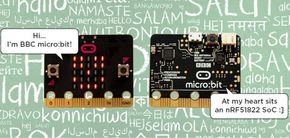 Micro:bit styres av en ARM-basert systembrikke fra norske Nordic Semiconductor. <i>Bilde: Nordic Semiconductor</i>