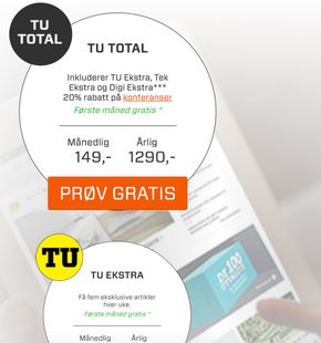 Med et TU Total-abonnement får du tilgang til alle Ekstra-sakene fra både digi.no, TU.no og Tek.no.