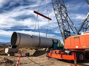 Etter planen skal H1-prototypen stå klar innen utgangen av første kvartal 2017. <i>Foto: Hyperloop One</i>