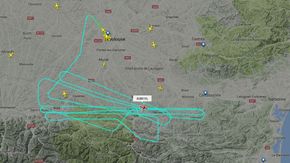 MSN059s track etter cirka tre timer i lufta. <i>Foto: Flightradar24</i>