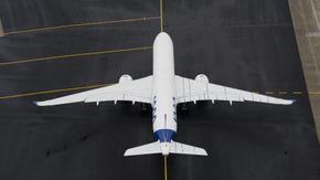 A350-1000 har fått nye vinger. <i>Foto: Philippe Masclet - Master Films</i>