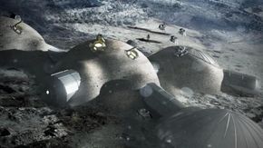 ESA tror det kan være mulig å etablere en permanent base på månen. Dette kan skje i tunneler som det har vært lava i tidligere. Slangeroboter kan undersøke mulighetene nærmere. <i>Foto: ESA</i>