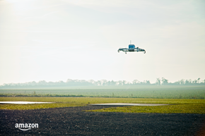Amazons drone Prima Air gjennomførte sin første leveranse i Storbritannia tidligere i desember. <i>Foto: Amazon</i>