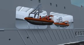 MOB-båter (mann over bord). <i>Foto: Forsvarsmateriell</i>