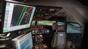 Norwegian disponerer to 737-simulatorer på CAE Oslo Training Centre. <i>Foto: Eirik Helland Urke</i>