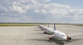 A320 Neo-fly som SAS fikk de første av i 2016. <i>Bilde:  SAS</i>