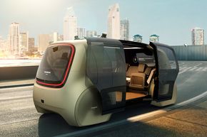 Sedric er et elektrisk og selvkjørende konsept, og viser frem hvordan Volkswagen-gruppen ser for seg fremtidens mobilitet. <i>Foto: Volkswagen Group</i>